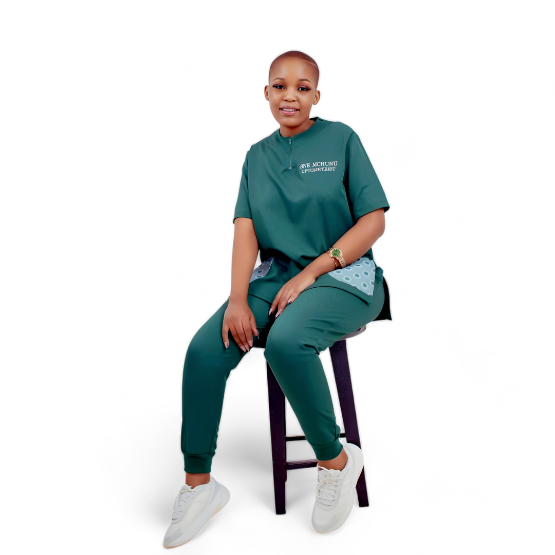 SNE ™ Dark Greens with printed pockets scrubs