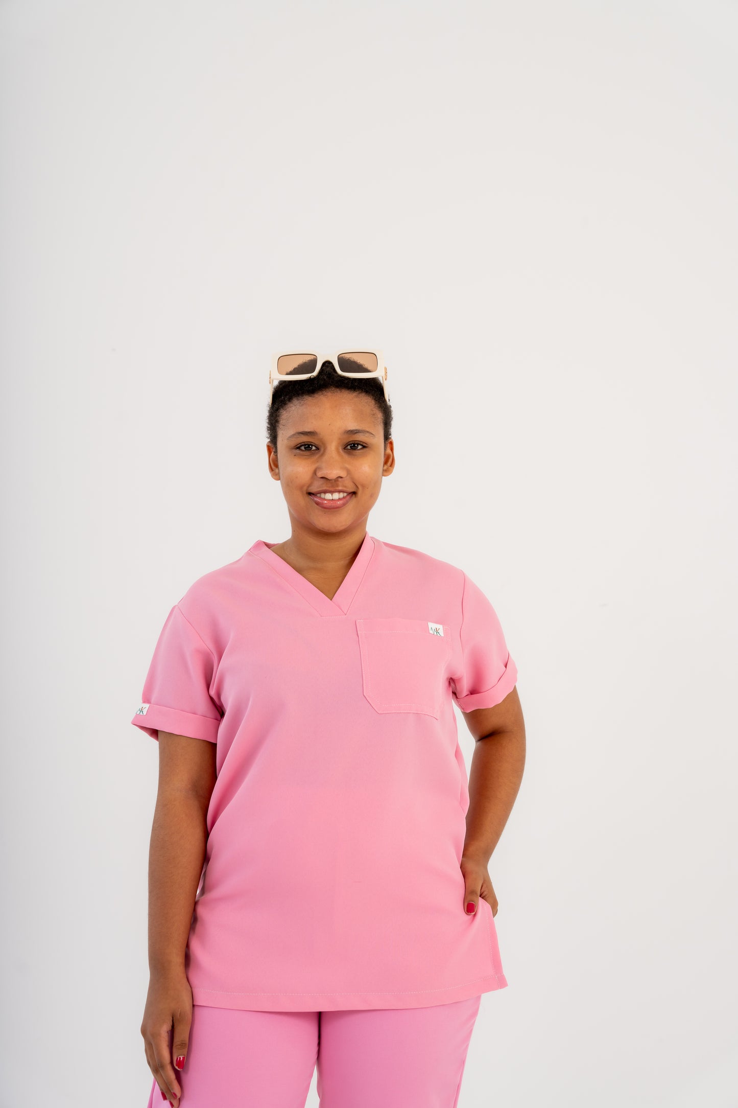 Lite Pink Unisex Scrubs Top