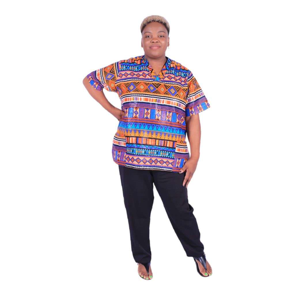 GEOMETRIC ETHNIC SCRUBS