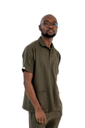 Unisex Polo Scrub Top