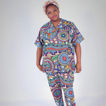 'GeoEthnic Chic' scrub top only