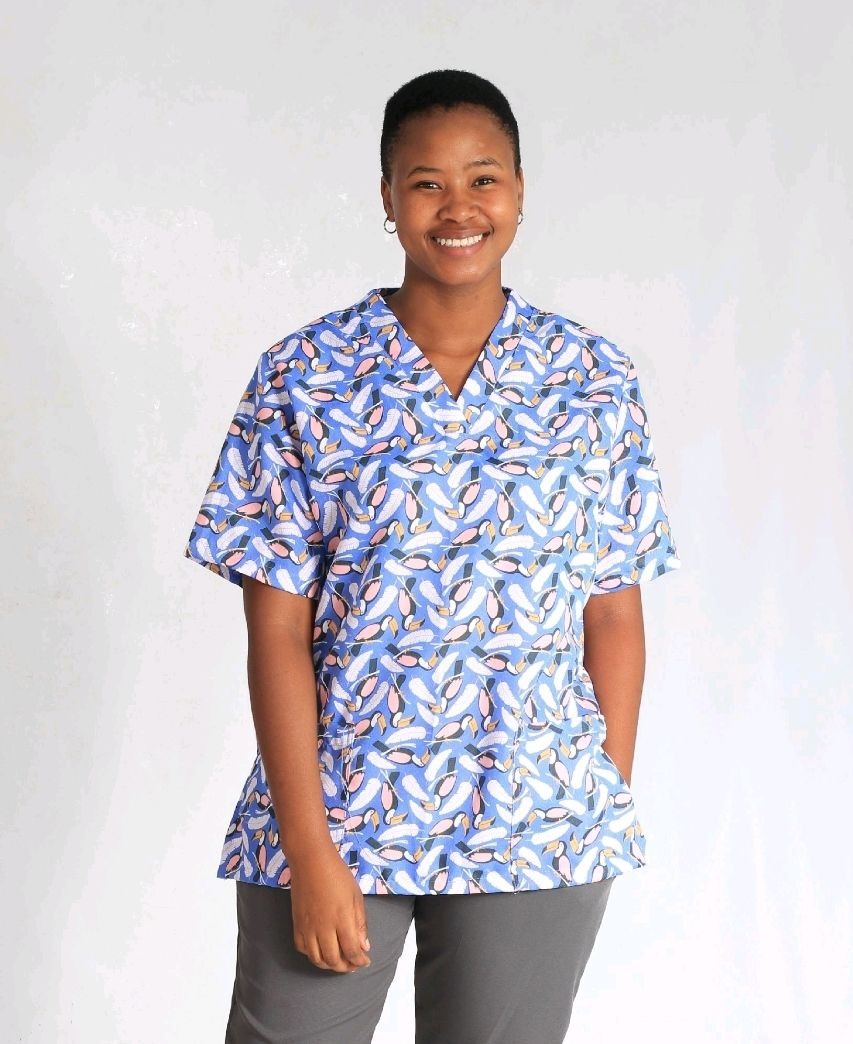 PARROT™ UNISEX Printed Scrubs Tops