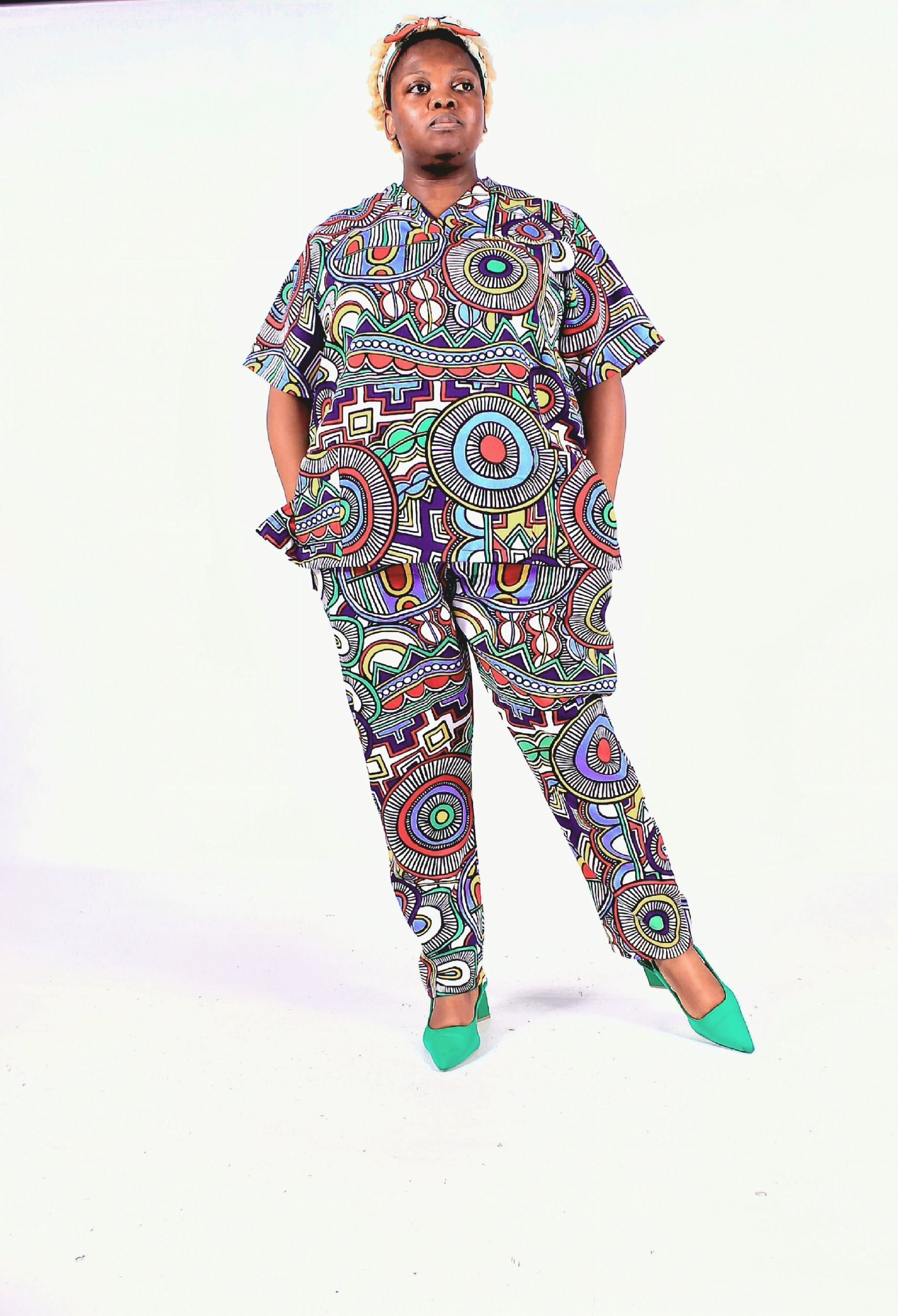 'GeoEthnic Chic' scrub top only