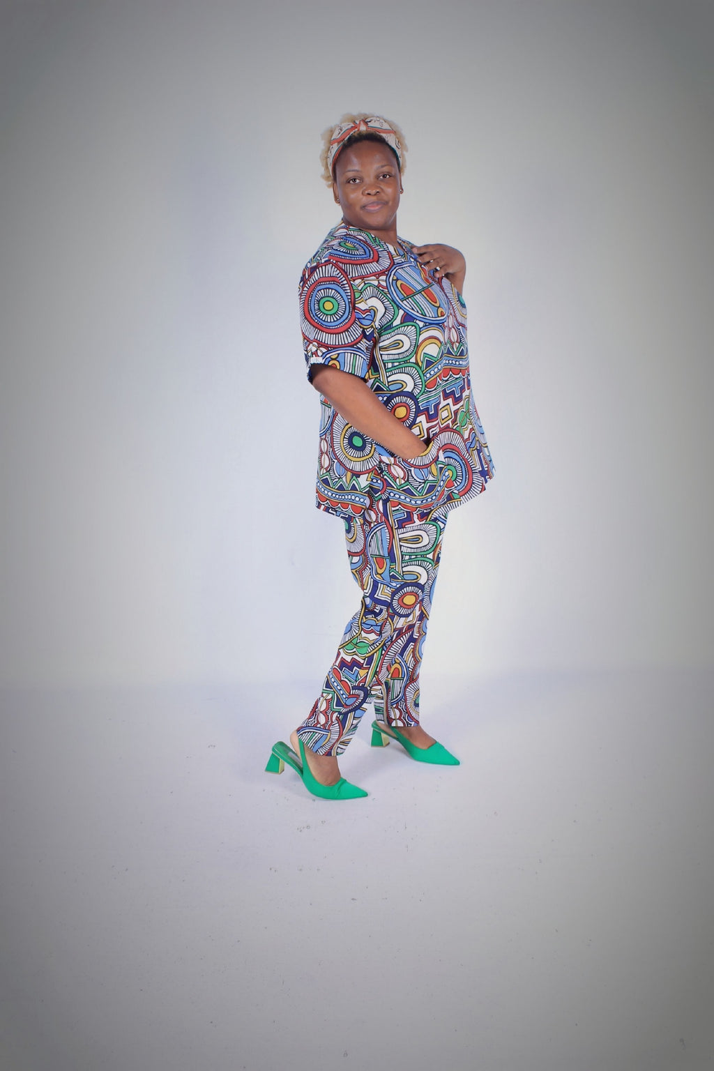 'GeoEthnic Chic' scrub top only