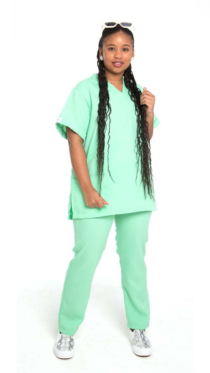 Mint Green Unisex Scrubs Top