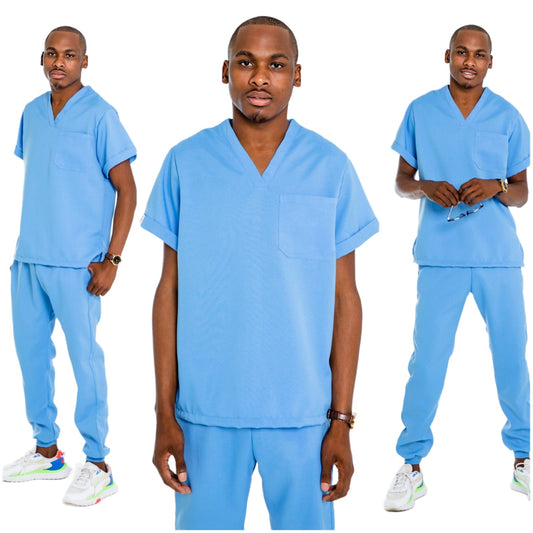 Sky Blue Unisex Scrubs Uniform