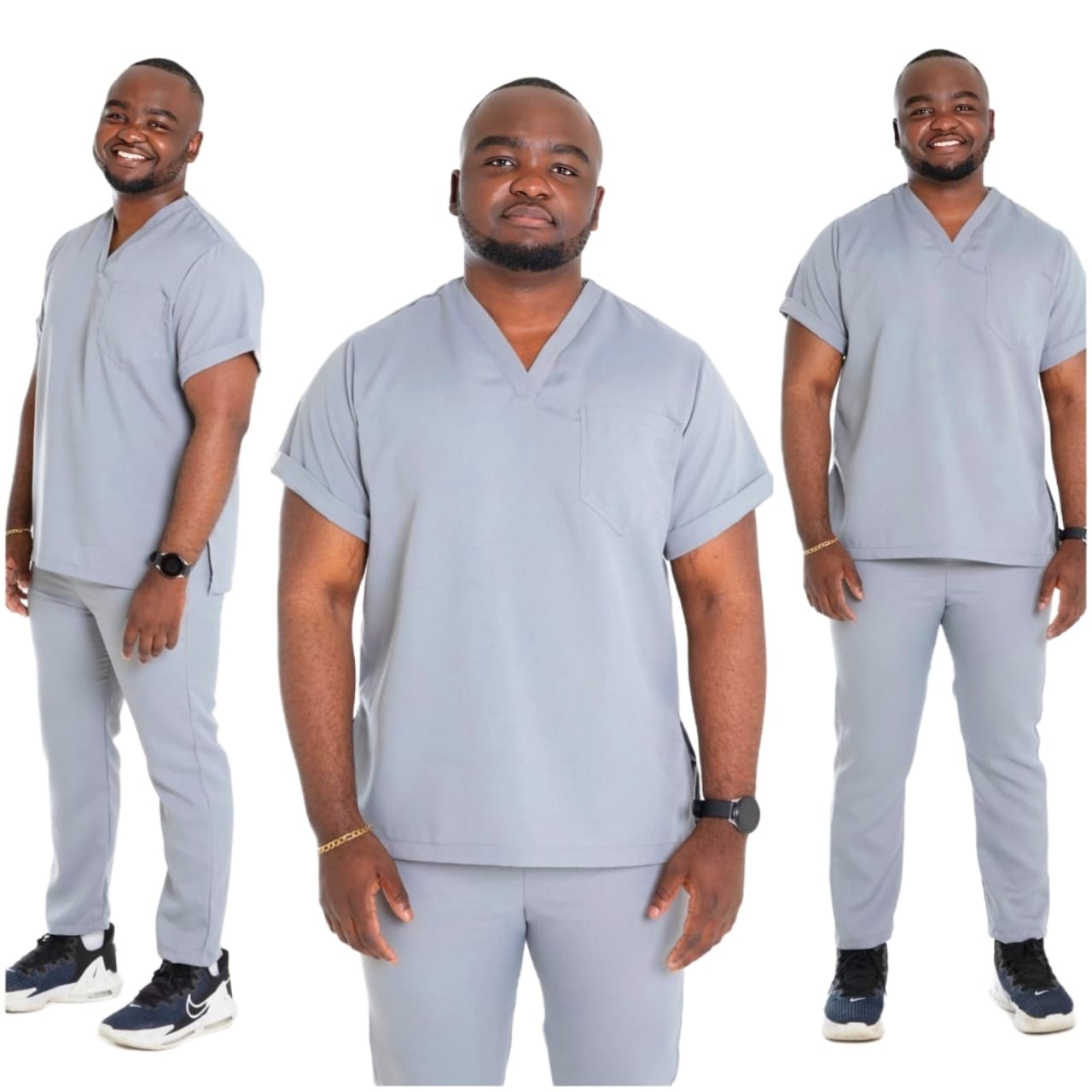 Light Gray Unisex Scrubs Uniform